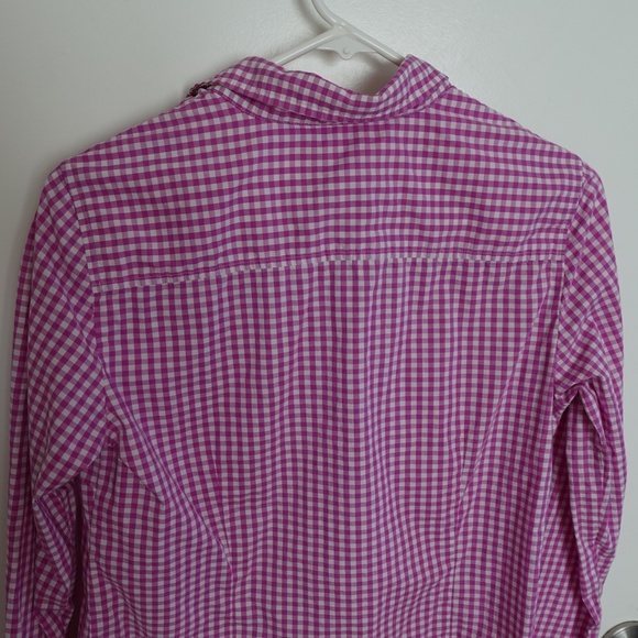 Robert Graham Pink Gingham Long Sleeve Button Down Shirt Women's Size M Cotton - Picture 10 of 11